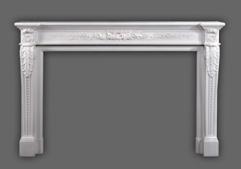 The Auguste Louis XVI Marble Mantel has fine details