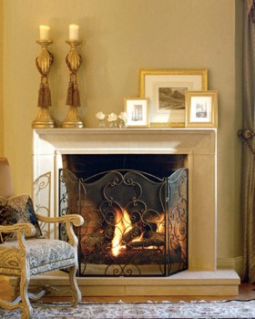 The Ventana Stone Mantel is a simple but elegant frame for your fireplace, available with or a hearth in four natural limestone colors