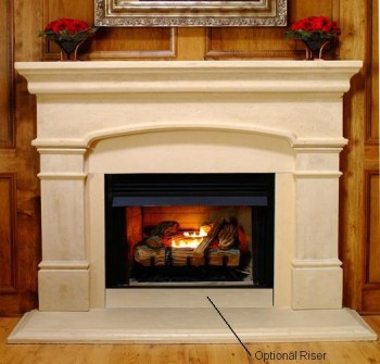 "Riser, only" typically for installations on the wall below a firebox.  May be puchased in bulk for facing ends and front of a raised hearth platform.