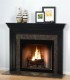 Contemporary surround with Modern shelf on top.