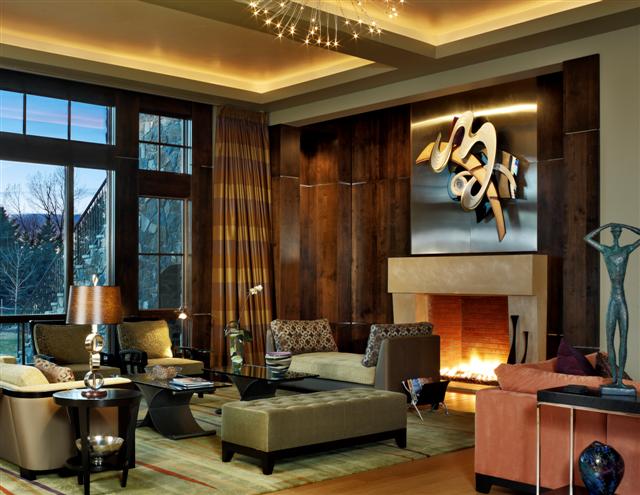 A modern and contemporary look is achieved with the Element mantel.