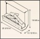The Dimplex DFI2309 will fit into fireplaces that are a minimum of 24" Wide, 21 1/2" Tall and 12" deep. While best paired with a 30 to 36" wide fireplace, this unit can look good in larger fireplaces, as well, as 24" logs are the most common length!