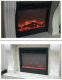 SD27 Electric Fireplace Insert slips into position in a mantel.  True flame image shown in this photograph.