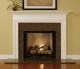 The Westin fireplace mantel shown in semi gloss white.