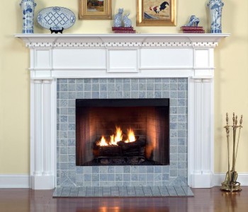 Grecian dentil adds character to the Colonial mantel.