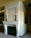 Over mantel with square top.