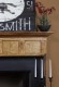 Black slate shown with fireplace mantel shelf.