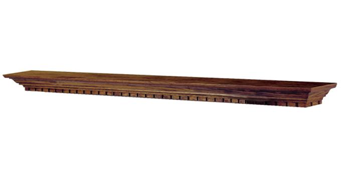 The Catalina fireplace mantel shelf in oak.