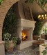 Santa Ana Stone Mantel Outdoor Installation