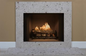 Limestone surround shown with optional riser.