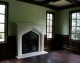 This tudor stone mantel makes a great centerpiece