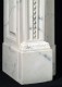 Detail image of mantel leg base.