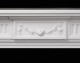 Floral design in the center of the Federal marble mantel.