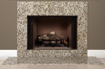 Santa Cecilia granite facing system shown with optional riser.