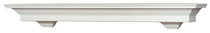 Lynchburg shelf has decorative corbels attached.