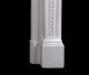 Detail image of mantel leg base.