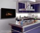 The Electric Fireplace has three flame patterns, with the smoldering ember effect shown in this view.  A beautiful contemporary addition to any room.