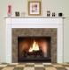 The Shippensburg mantel is shown in semi gloss white.