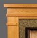 The Bridgewater custom fireplace mantel's straight lines incorporate perfectly with Arts & Crafts, Mission, and many other styles.