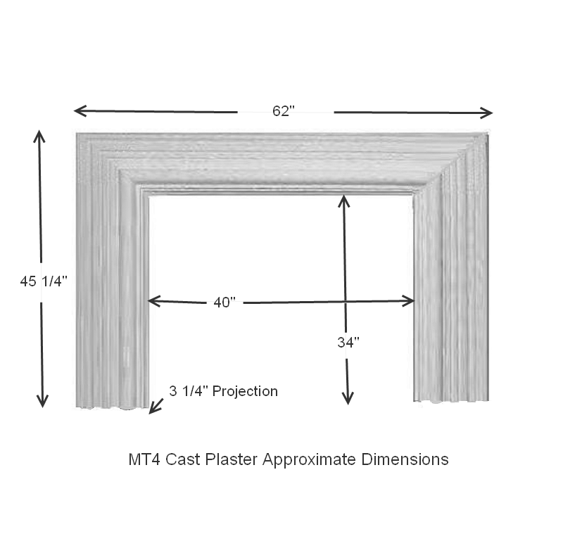 Bolection Stone Fireplace Mantel Stone Mantel MT4 62 Inch