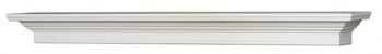 Dartmouth mantel shelf painted white.