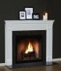 The Olympia mantel works well with limited wall space.