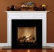 The Danbury mantel features picture frame molding on the legs and breast plate.