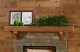Western Red Cedar Mantel Shelf with corbel brackets, in rough sawn finish.  Smooth finish available, as well.