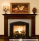 The Hampton Court shown as the facing kit for the Franciscan fireplace mantel.