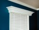 The Ashton wood cornice shown in white.
