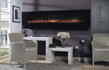 The BG240 wall mount electric fireplace is large, to make a statement in nearly any setting. It includes LED flames for energy efficiency and long life. Multi-function infrared remote control included!
