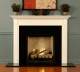 The St James mantel shown in semi gloss white.