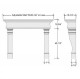 Specifications for the Bedford thin cast stone fireplace mantel.