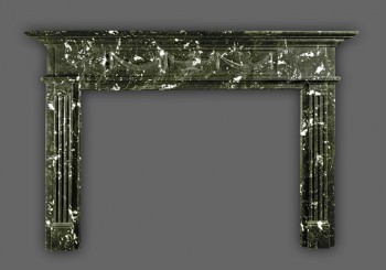 The Hamilton mantel design with Greek Revival elements.