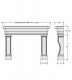 Specifications for the Pebble Beach cast stone fireplace mantel.