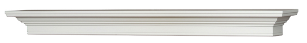 Dartmouth mantel shelf painted white.