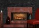 Rojo marble installed for a contemporary look.