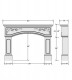 Specifications for the Palladio cast stone mantel.