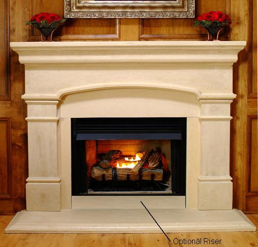 "Riser, only" typically for installations on the wall below a firebox.  May be puchased in bulk for facing ends and front of a raised hearth platform.