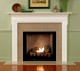 The Bravada mantel compliments the Golden Sand granite.