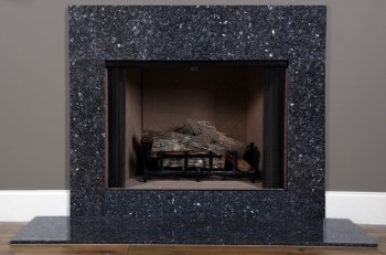 The Blue Pearl granite is shown with a riser.