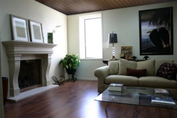 Custom Bedford mantel.