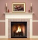 The Sterling mantel shown in semi gloss white.