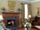 The smooth columns rest on a square base on the Princeton mantel.