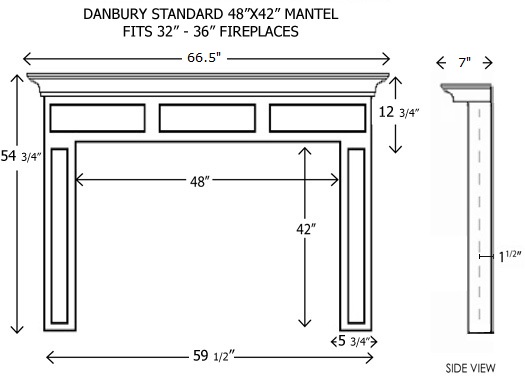 48X42 Danbury Dimension Drawing