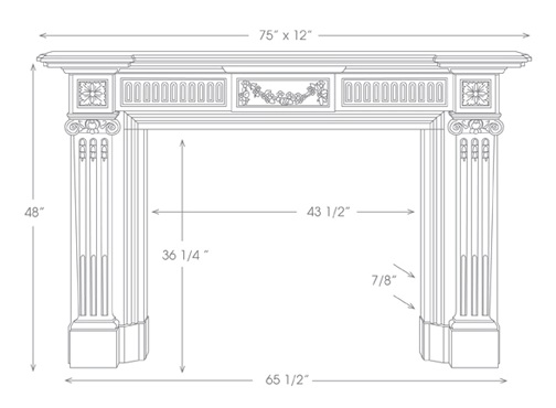 Federal Mantel Illustration Diagram