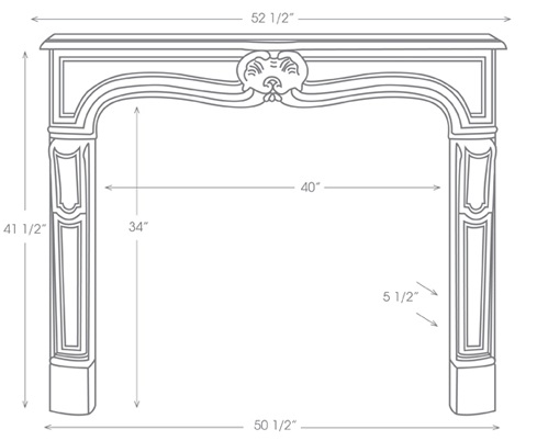 Provence Mantel Illustration Diagram