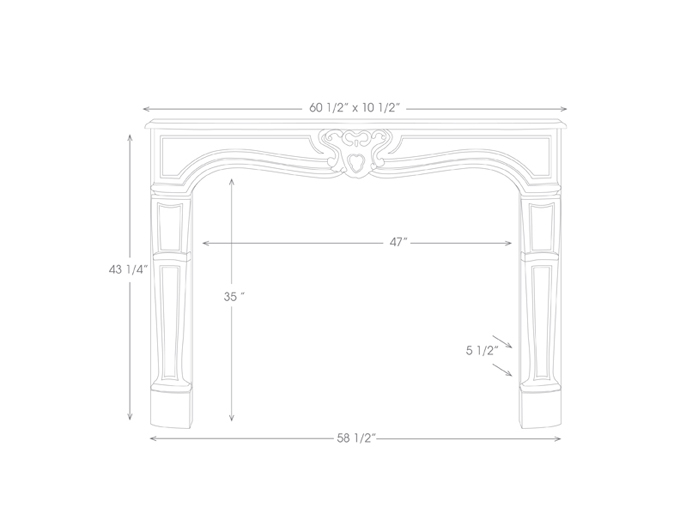 Savoy Mantel Illustration Diagram