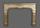 The Fontaine marble fireplace mantel shown in ribera brown
