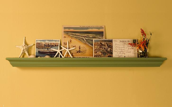A 72" x 7 1/4" Paintable Mantel Shelf